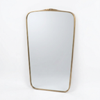 Miroir Mural en Laiton – Cadre Rectangulaire Arrondi