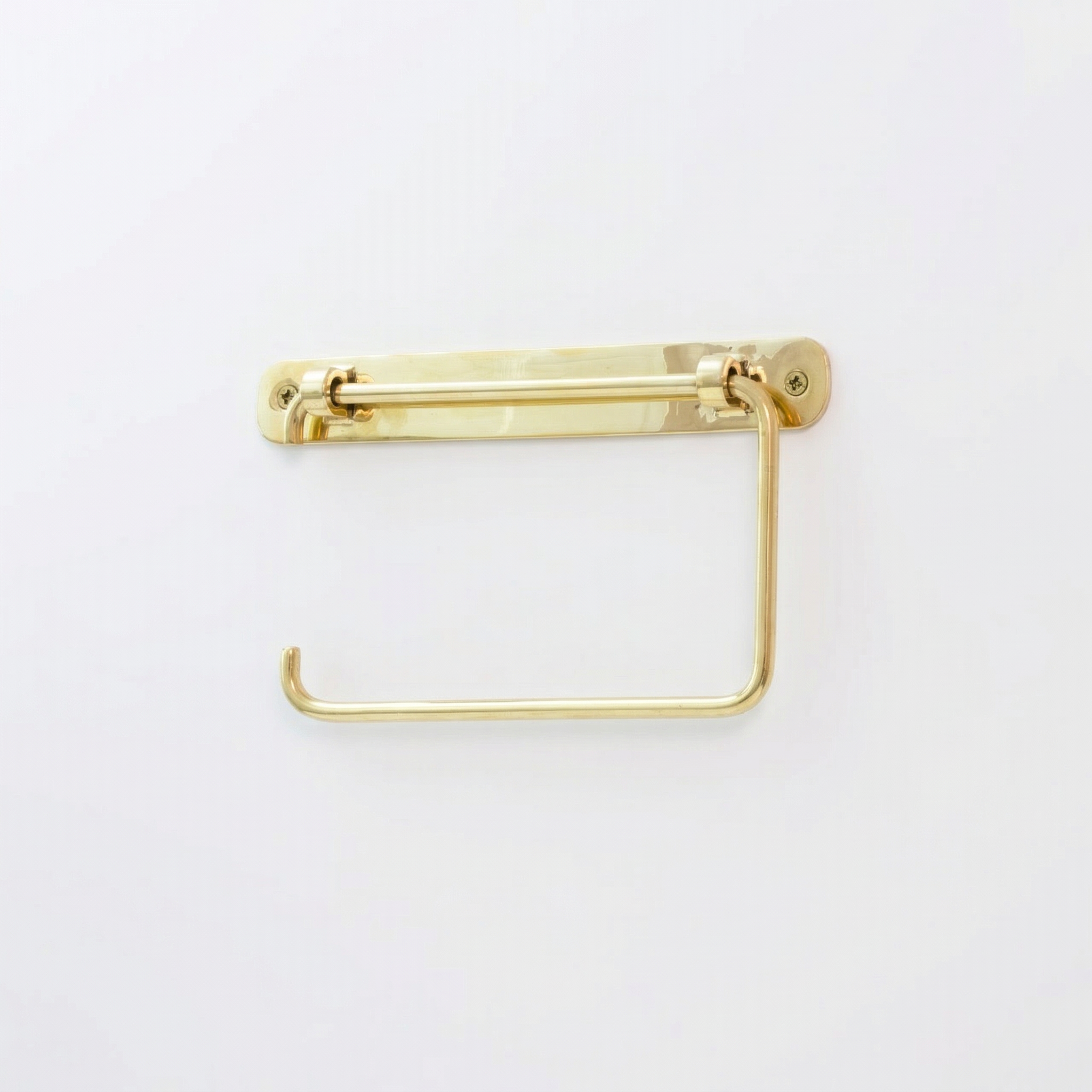 Porte-Papier Toilette en Laiton Massif – Support Mural Élégant