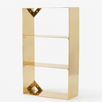 Étagère Murale en Laiton – Étagère Salle de Bain Minimaliste à 3 Niveaux