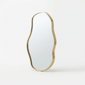 Organic Wall Mirror with Brass Frame – Contemporary Design