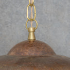 Suspension en Cuivre Martelé – Abat-jour Dôme