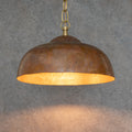 Suspension en Cuivre Martelé – Abat-jour Dôme
