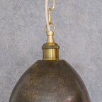 Suspension en Cuivre Martelé – Abat-jour Sphère