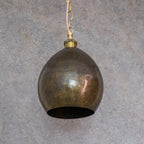 Suspension en Cuivre Martelé – Abat-jour Sphère