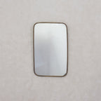 Miroir Mural Rectangulaire aux Coins Arrondis avec Cadre en Laiton