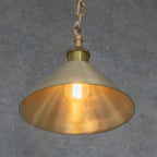 Suspension Conique en Laiton Brossé