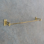 Porte-Serviette Mural en Laiton – Double Barres