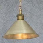 Suspension Conique en Laiton Brossé