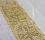 Tablette Murale en Laiton Gravé – Étagère Décorative Longue