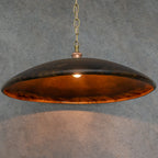 Suspension en Cuivre Martelé – Forme Plateau Rond