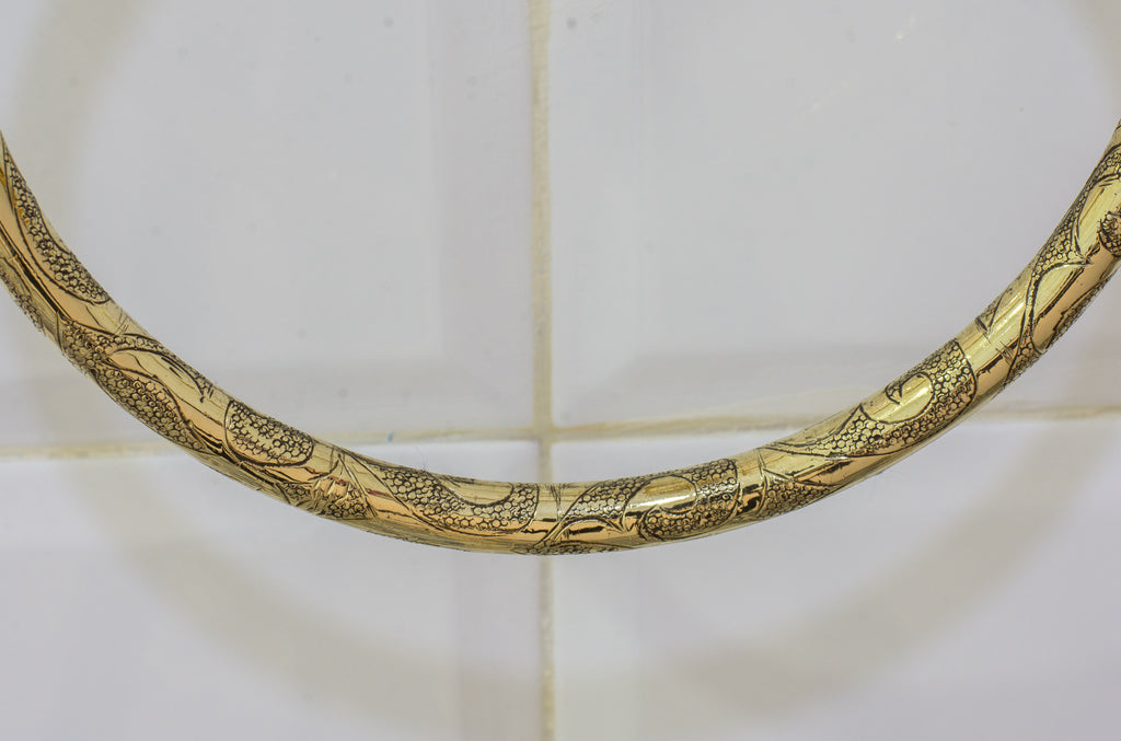 Anneau Porte-Serviette en Laiton Gravé