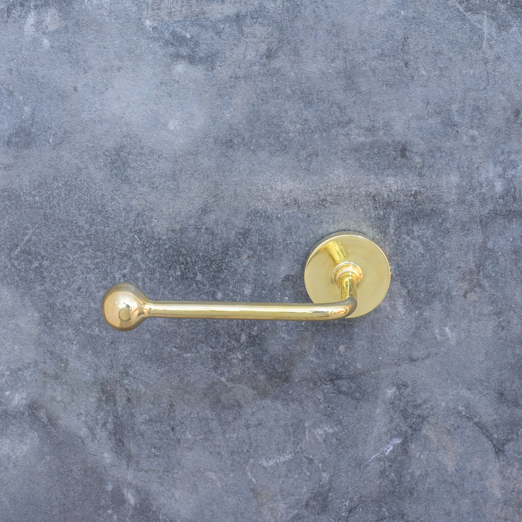 Porte-Papier Toilette Mural en Laiton Massif – Design Minimaliste