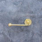 Porte-Papier Toilette Mural en Laiton Massif – Design Minimaliste