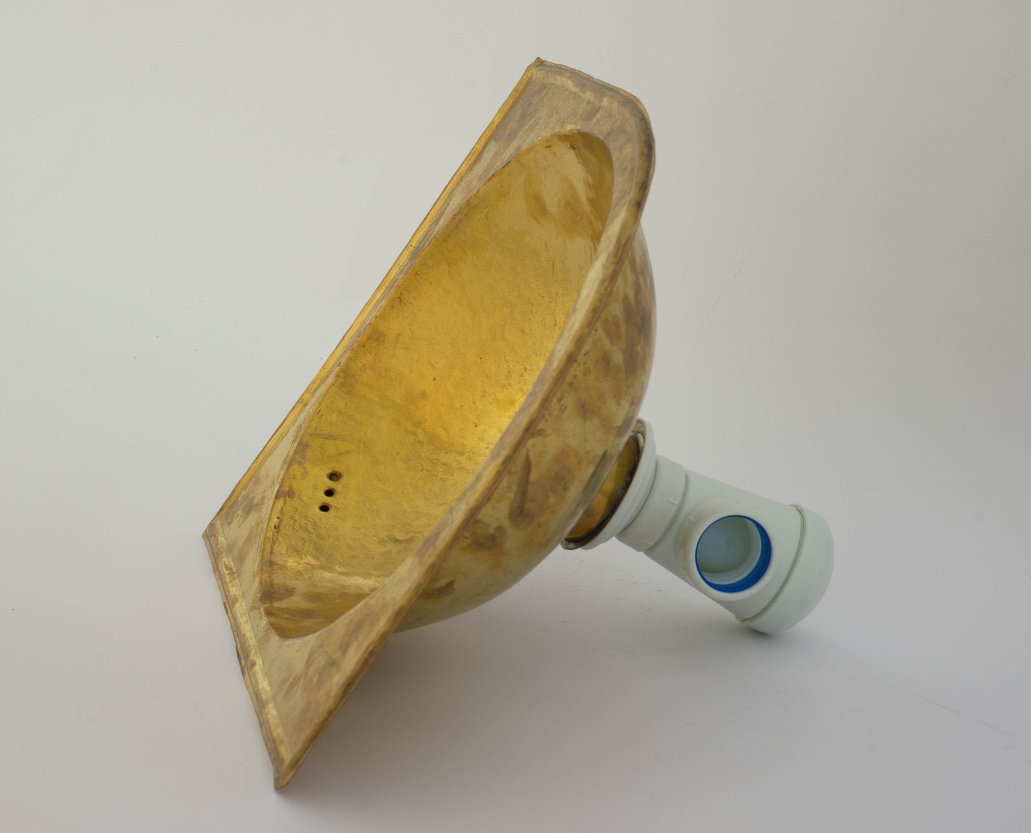 Lavabo d’Angle en Laiton Martelé – Vasque Décoratif à Poser ou Encastré - Mecaf