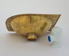 Lavabo d’Angle en Laiton Martelé – Vasque Décoratif à Poser ou Encastré - Mecaf