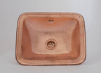 Lavabo Rectangulaire en Cuivre Martelé – Vasque Salle de Bain - Mecaf