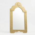 Miroir Arqué en Laiton Gravé – Style Marocain - Mecaf