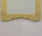 Miroir Arqué en Laiton Gravé – Style Marocain - Mecaf