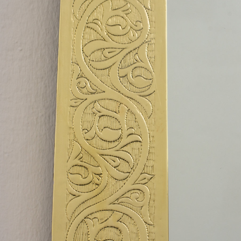 Miroir Arqué en Laiton Gravé – Style Marocain - Mecaf