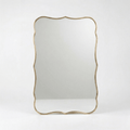 Miroir Mural en Laiton – Cadre Ondulé Classique - Mecaf