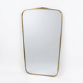 Miroir Mural en Laiton – Cadre Rectangulaire Arrondi - Mecaf