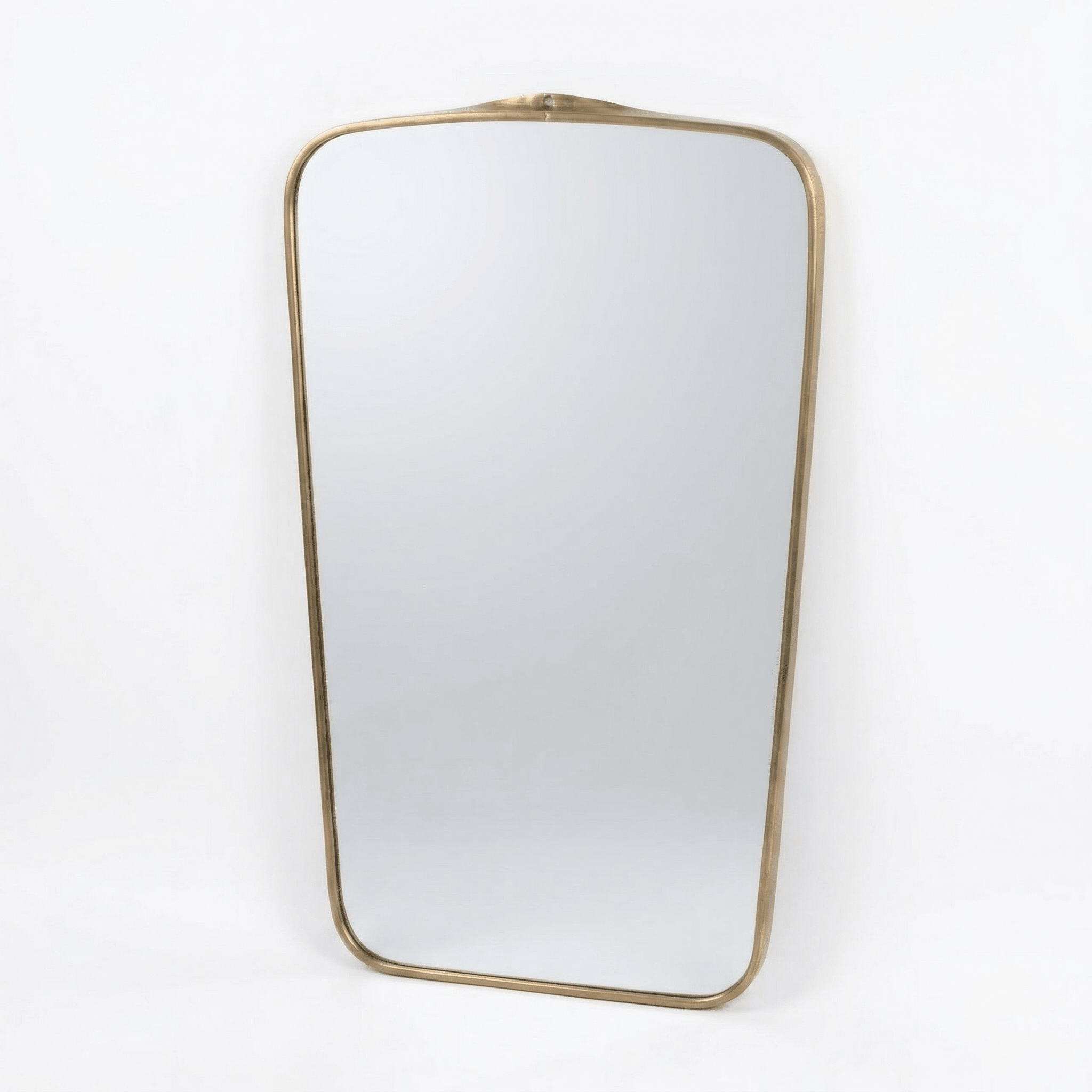 Miroir Mural en Laiton – Cadre Rectangulaire Arrondi - Mecaf