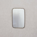 Miroir Mural Rectangulaire aux Coins Arrondis avec Cadre en Laiton - Mecaf