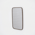 Miroir Mural Rectangulaire aux Coins Arrondis avec Cadre en Laiton - Mecaf