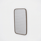 Miroir Mural Rectangulaire aux Coins Arrondis avec Cadre en Laiton - Mecaf