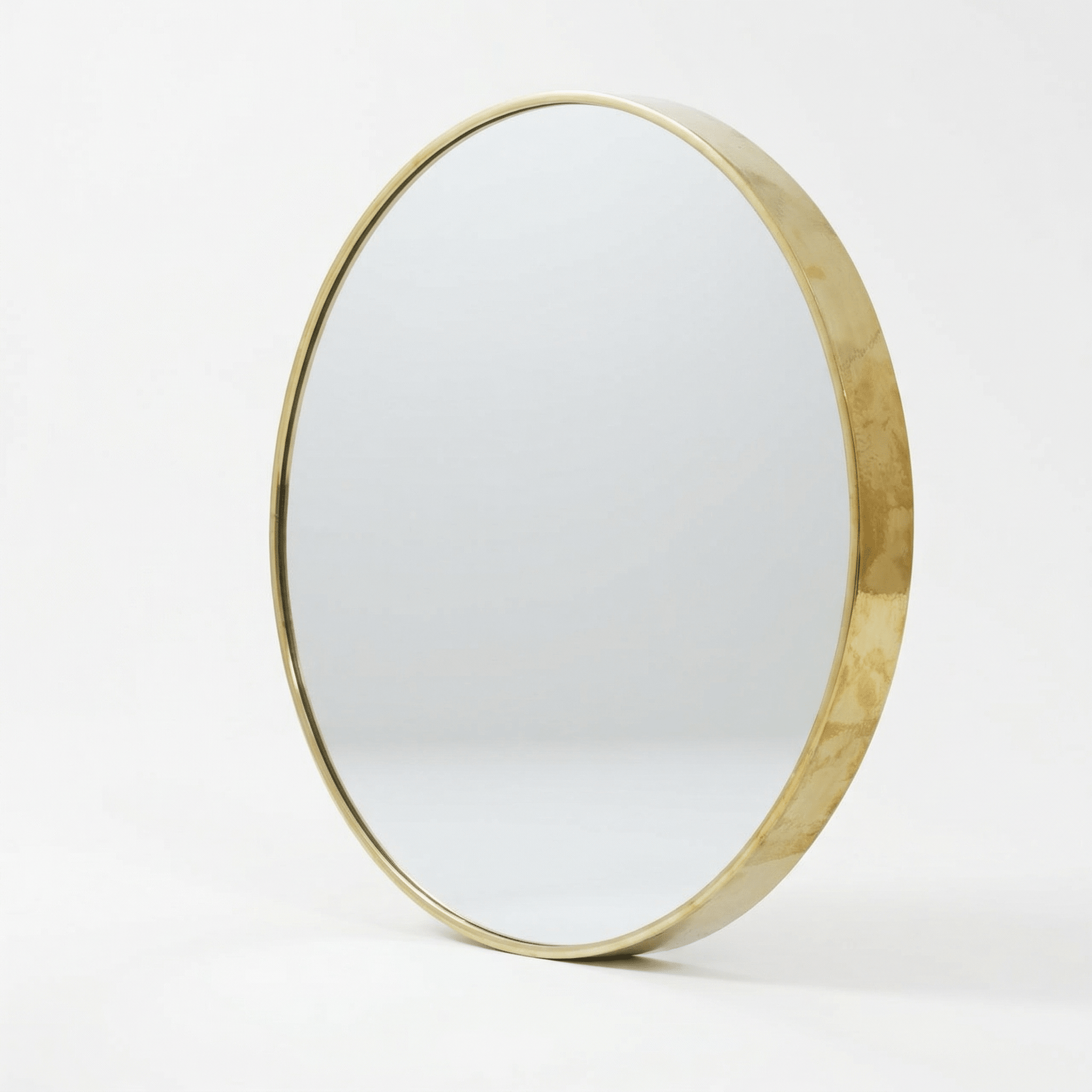 Miroir Rond en Laiton Martelé – Cadre Laiton Massif - Mecaf