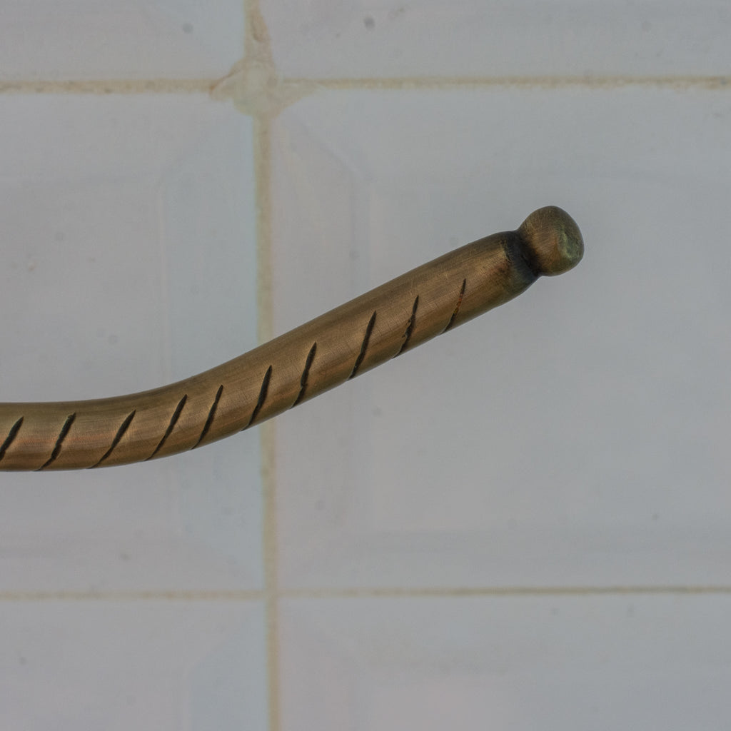 Porte - Papier Toilette Ouvert en Laiton Gravé – Support Mural Décoratif - Mecaf