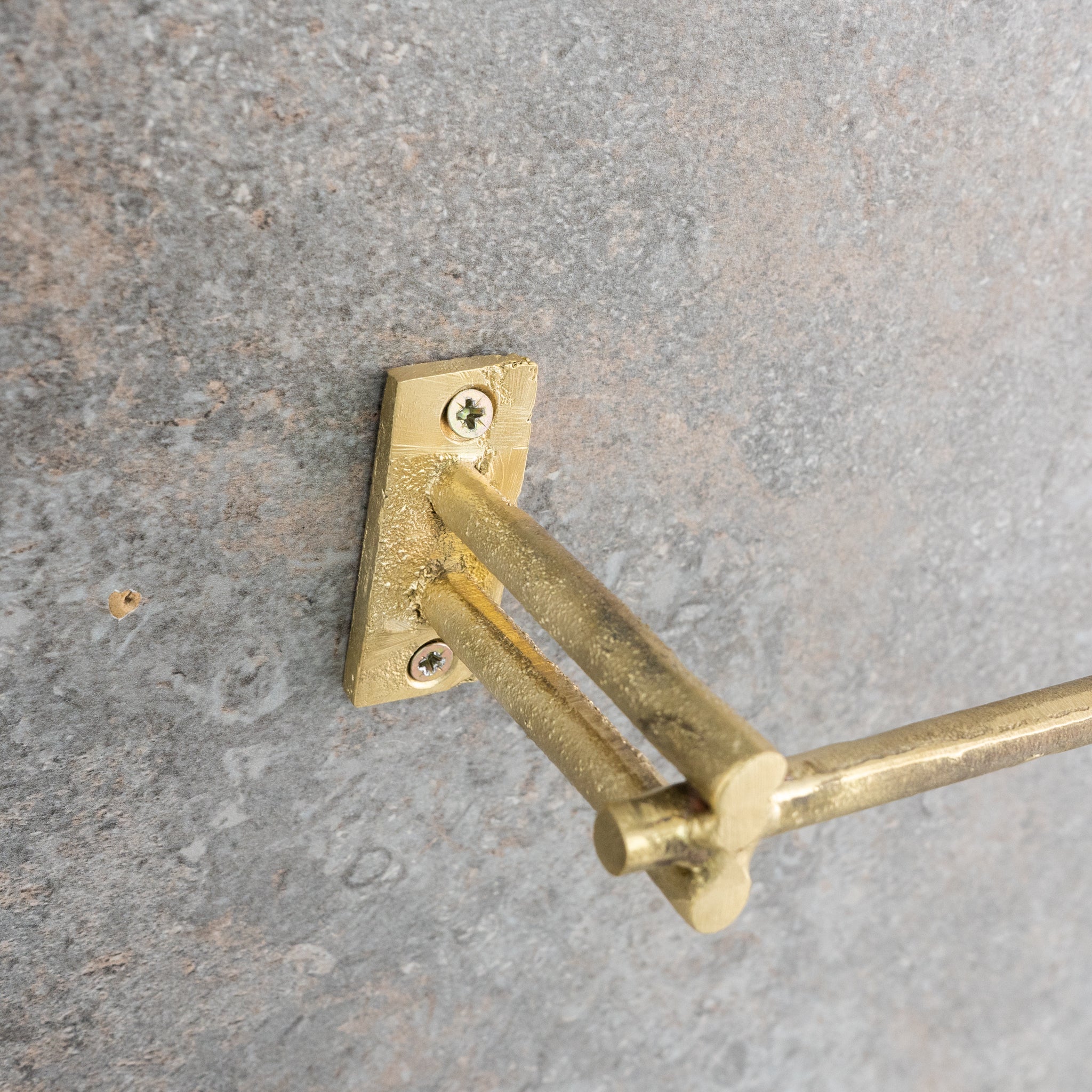 Porte - Serviette Mural en Laiton – Double Barres - Mecaf