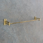 Porte - Serviette Mural en Laiton – Double Barres - Mecaf
