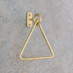 Porte - Serviette Triangle en Laiton – Support Mural - Mecaf