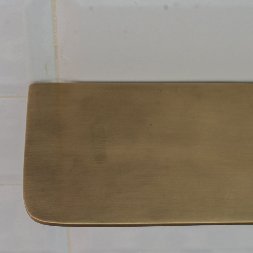 Tablette Murale en Laiton – Étagère Minimaliste Salle de Bain - Mecaf