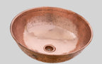 Vasque Ronde en Cuivre Gravé – Lavabo à Poser - Mecaf