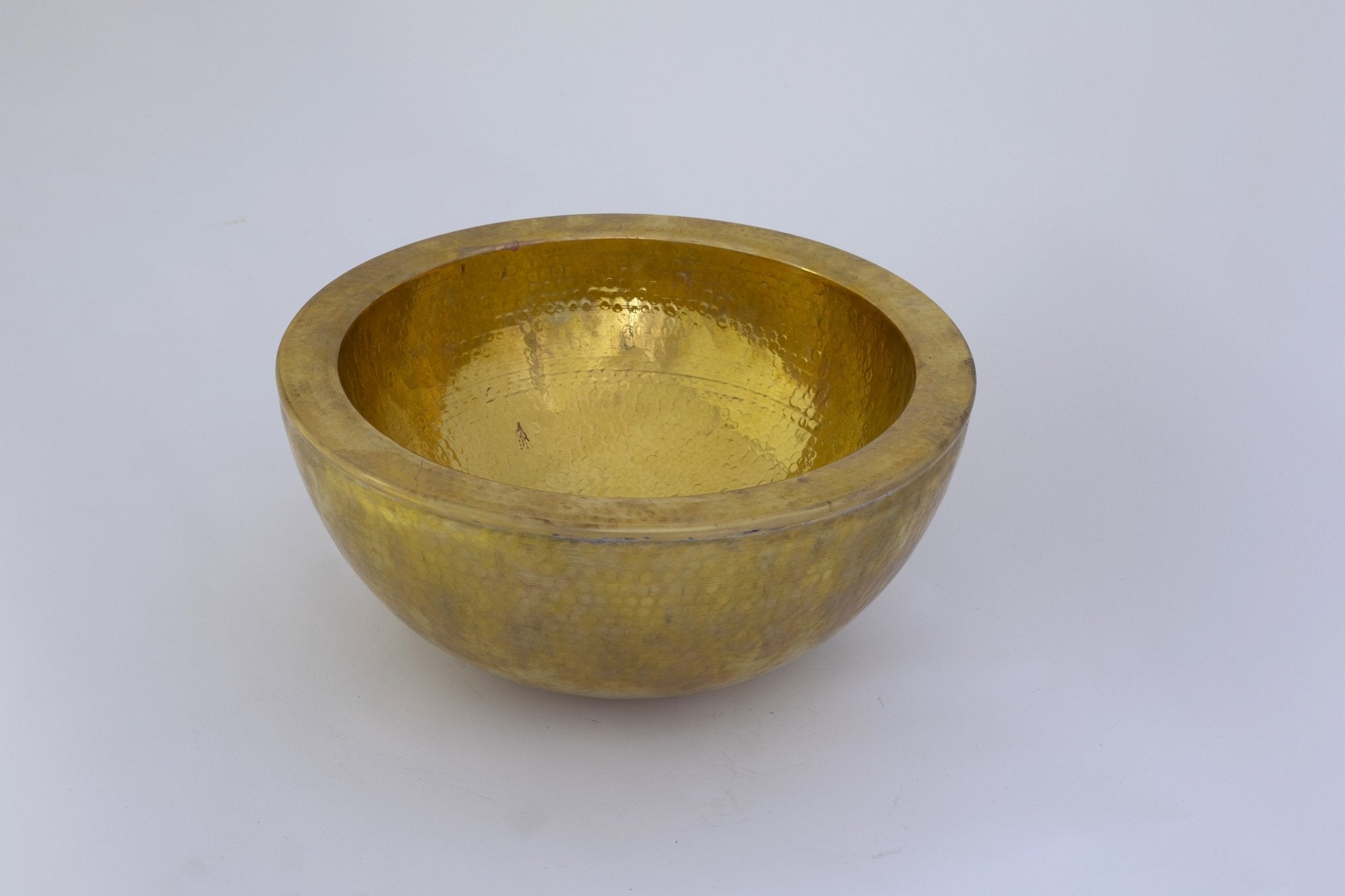 Vasque Ronde en Laiton Martelé – Lavabo à Poser - Mecaf