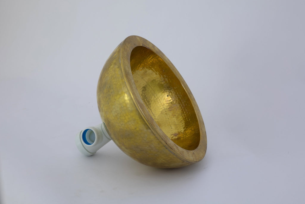 Vasque Ronde en Laiton Martelé – Lavabo à Poser - Mecaf